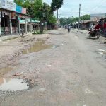 সড়কের বেহাল দশা,ভোগান্তি পথচারীদের 